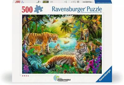 Ravensburger Tiger Family in the Oasis 500 stukjes - thumbnail