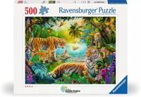 Ravensburger legpuzzel tijgerfamilie in de oase - 500st. - thumbnail