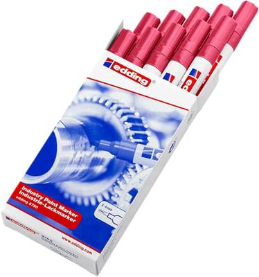 Paintmarker edding 8750 industrie 2-4mm rood | 10 stuks