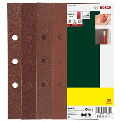 Bosch Accessoires 25-delige schuurbladenset 93 x 230 mm voor vlakschuurmachines, korrel 60,80,120,240 - 2607019501 Bosch Accessoires 25-delige schuurbladenset 93 x 230 mm voor vlakschuurmachines, korrel 60,80,120,240 - 2607019501