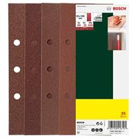 Bosch Accessoires 25-delige schuurbladenset 93 x 230 mm voor vlakschuurmachines, korrel 60,80,120,240 - 2607019501 - thumbnail