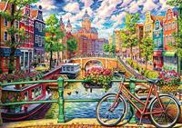 Legpuzzel Amsterdamse gracht 1500 stukjes - thumbnail