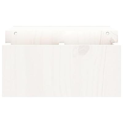 VidaXL Monitorstandaard 70x27,5x15 cm massief grenenhout wit VidaXL Monitorstandaard 70x27,5x15 cm massief grenenhout wit