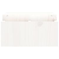 VidaXL Monitorstandaard 70x27,5x15 cm massief grenenhout wit - thumbnail