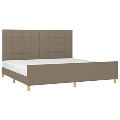 Bedframe zonder matras stof taupe 200x200 cm