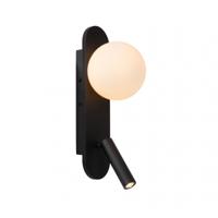 Lucide KELLY - Bedlamp / Wandlamp - LED - 1x3,5W 3000K - Zwart - thumbnail