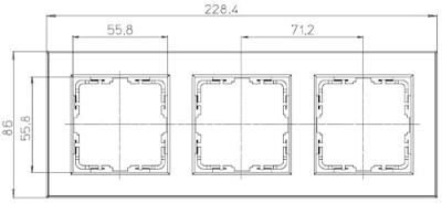 Athenis afdekraam 3-voudig antraciet Athenis afdekraam 3-voudig antraciet