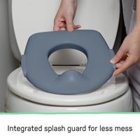INGENUITY Mini kindertoilet met toiletverkleiner, muzikale spoeling en geïntegreerde opbergruimte voor doekjes Blauw - thumbnail