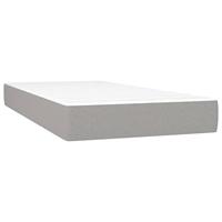 Boxspring met matras stof lichtgrijs 80x200 cm - thumbnail