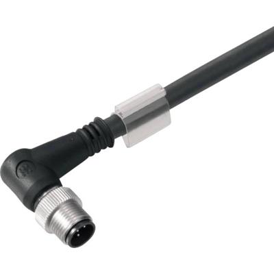 Weidmüller 1276060150 Sensor/actuator connector, geassembleerd M12 Aantal polen (sensoren): 8 Stekker, haaks 1.50 m 1 stuk(s)