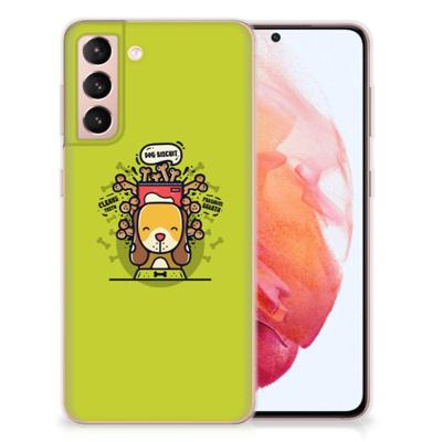 Samsung Galaxy S21 Telefoonhoesje met Naam Doggy Biscuit Samsung Galaxy S21 Telefoonhoesje met Naam Doggy Biscuit