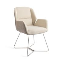 Jesper Home Eetkamerstoel 'Myoko' Beehive Steel, kleur Sandy Hill - thumbnail