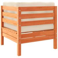 7-delige Loungeset met kussens massief grenenhout wasbruin - thumbnail