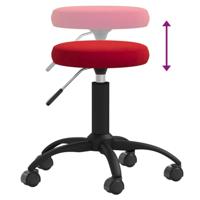 VidaXL Massagekruk fluweel wijnrood - thumbnail
