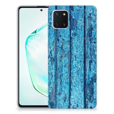 Samsung Galaxy Note 10 Lite | Bumper Hoesje | Wood Blue