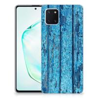 Samsung Galaxy Note 10 Lite | Bumper Hoesje | Wood Blue - thumbnail