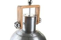 Plafondlamp DKD Home Decor 31 x 31 x 44 cm Zilverkleurig Bruin Ijzer Mangohout 50 W - thumbnail