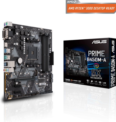 ASUS PRIME B450M-A AMD B450 Socket AM4 micro ATX