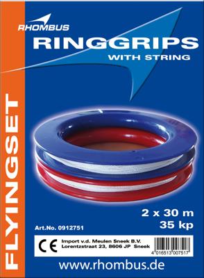 Rhombus 2 ringhandgrepen 35kp dacron 30m
