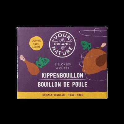 Your Organic Nature Kippenbouillonblokjes helder zonder gist bio 6 Stuks