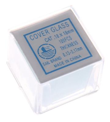 Byomic dekglaasjes 18x18 mm 100 stuks