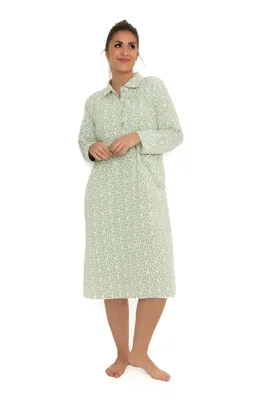 Lunatex flanellen nachthemd dames - Classic egg