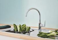 GROHE BauCurve Keukenkraan - hoog - draaibare uitloop - chroom 31536001 - thumbnail
