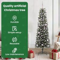 VidaXL Kunstkerstboom met 150 led groen 150 cm pvc en plastic en staal - thumbnail