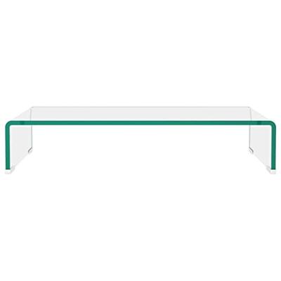 TV-meubel/monitorverhoger transparant 60x25x11 cm glas