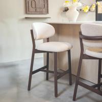 Eleonora Barstoel 'Mikky' kleur Beige/Bruin (zithoogte 69cm) - thumbnail
