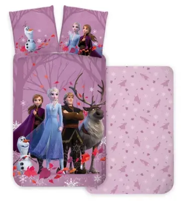 Frozen dekbedovertrek paars 100 x 135 cm - 40 x 60 cm (katoen) Frozen dekbedovertrek paars 100 x 135 cm - 40 x 60 cm (katoen)