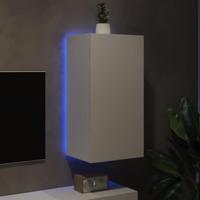 Tv-wandmeubel met LED-verlichting 40,5x35x80 cm wit - thumbnail