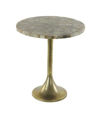 Light & Living Bijzettafel 'Rickerd' Ø48cm, kleur Geel Agaat