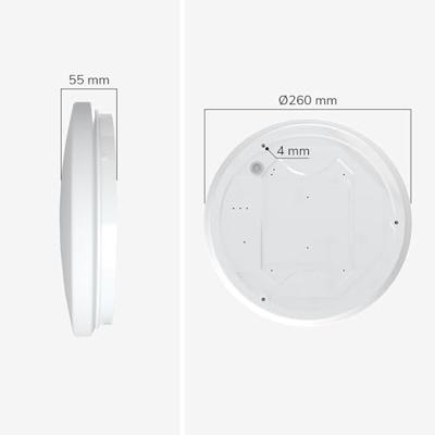 LED Plafondlamp rond - CCT Lichtkleur instelbaar (3000K, 4000K & 6500K) - 12W 1200 lumen (100lm/w) - Diameter 26 cm - IP20 stofdicht voor binnen LED Plafondlamp rond - CCT Lichtkleur instelbaar (3000K, 4000K & 6500K) - 12W 1200 lumen (100lm/w) - Diameter 26 cm - IP20 stofdicht voor binnen