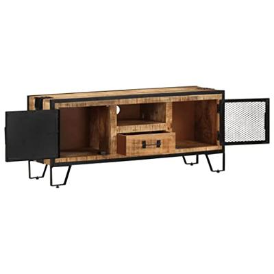Tv-meubel 110x31x46 cm ruw mangohout