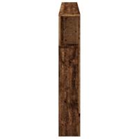 Hoofdeinde met LED 180x18,5x103,5 cm bewerkt hout oud hout - thumbnail