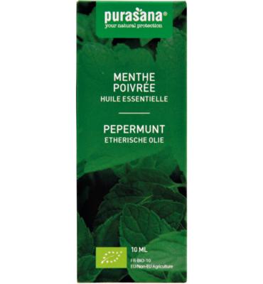 Purasana Pepermunt olie/huile menthe poivree bio (10 ml)