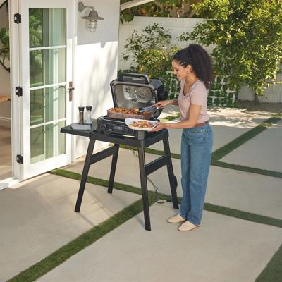 Ninja Woodfire Pro XL Elektrische barbecue Elektrisch Zwart, RVS