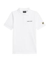 Lyle & Scott zomer polo shirt jongens - wit - Script embroidery - thumbnail