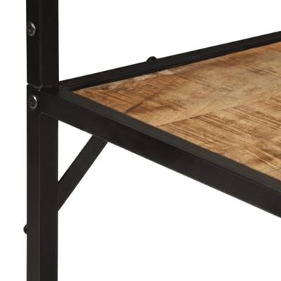 Kapstok 90x35x180 cm massief mangohout en ijzer