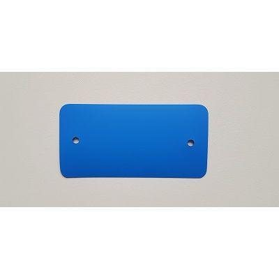 PVC labels 64x118mm blauw2xgat rondehoek PVC labels 64x118mm blauw2xgat rondehoek