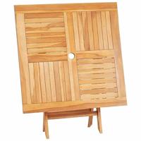 Tuintafel inklapbaar 85x85x76 cm massief teakhout - thumbnail