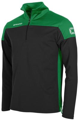 Stanno 408015 Pride 1/4 Zip Top - Black-Green - XXL