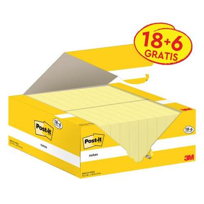 Memoblok 3m post-it 653-cy 38mmx51mm geel | 12 stuks