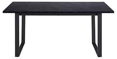 Bendt Eettafel 'Per' Marmerlook, 160 x 90cm, kleur zwart