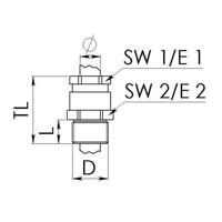 Wiska 10060148 Wartel Slagvast, Met dichting PG36 Polyamide Grijs-wit (RAL 7035) 10 stuk(s) - thumbnail