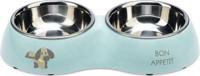 Beeztees Puppy Droppy Dinerset Hond plastic/RVS groen - thumbnail