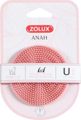 Zolux anah borstel rond rubber roze Zolux anah borstel rond rubber roze