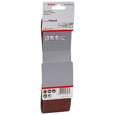 Bosch Accessories 2608607260 Schuurband Korrelgrootte (num) 180 (l x b) 533 mm x 75 mm 3 stuk(s) Bosch Accessories 2608607260 Schuurband Korrelgrootte (num) 180 (l x b) 533 mm x 75 mm 3 stuk(s)