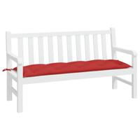 VidaXL Tuinbankkussen 150x50x7 cm oxford stof rood - thumbnail